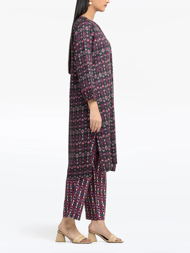 AJ Pret 2Pc Printed Viscose Co-Ord Set