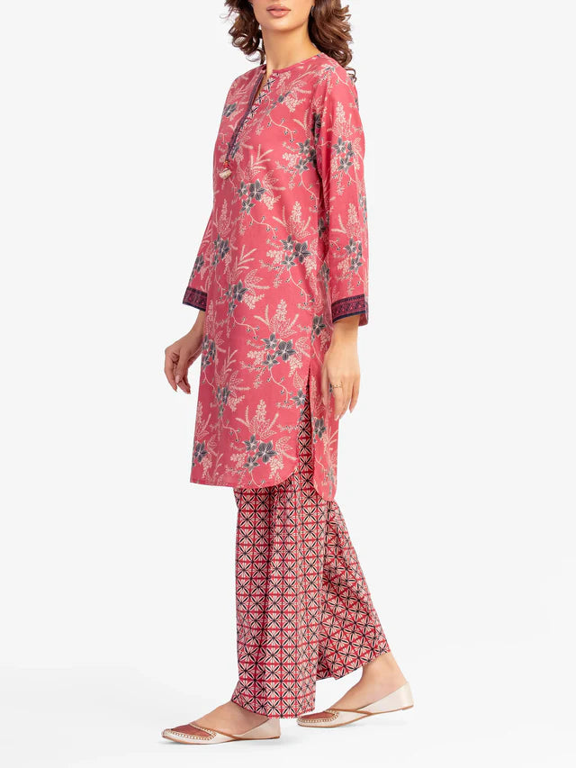 AJ Pret 2Pc Printed Lawn Shirt Trouser