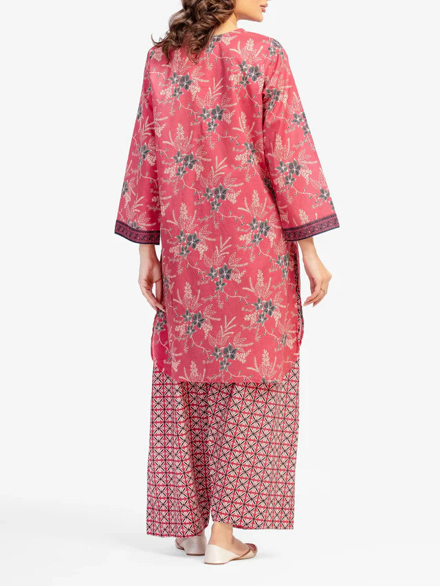 AJ Pret 2Pc Printed Lawn Shirt Trouser