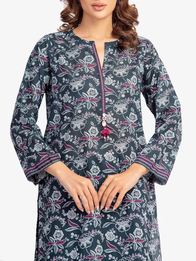 AJ Pret 2Pc Printed Lawn Shirt Trouser