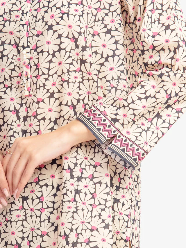 AJ Pret 2Pc Printed Lawn Shirt Trouser