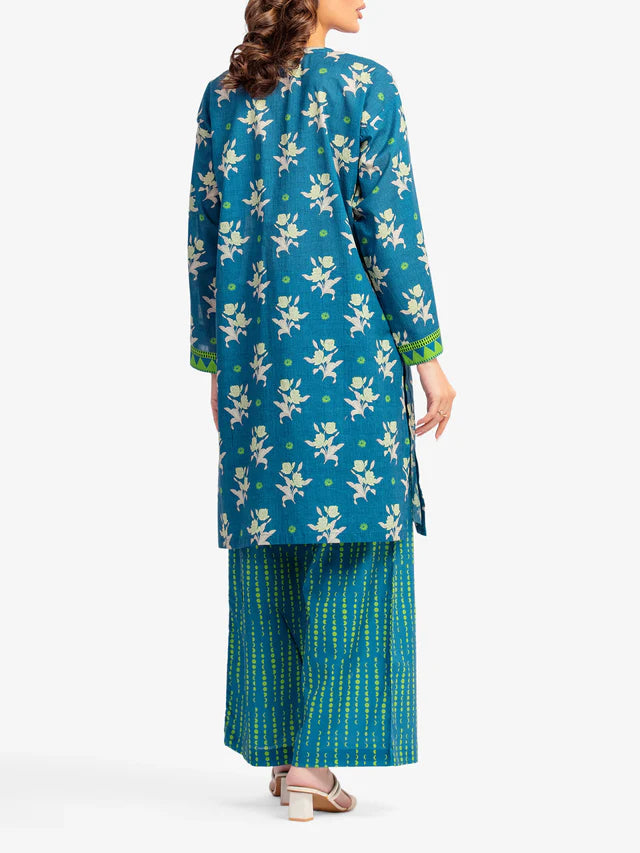 AJ Pret 2Pc Printed Lawn Shirt Trouser