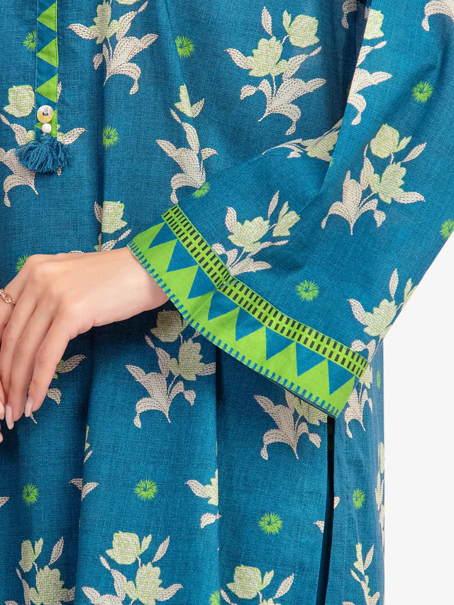 AJ Pret 2Pc Printed Lawn Shirt Trouser
