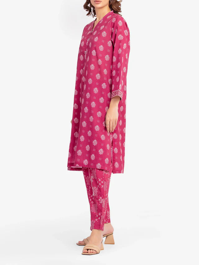 AJ Pret 2Pc Printed Lawn Shirt Trouser