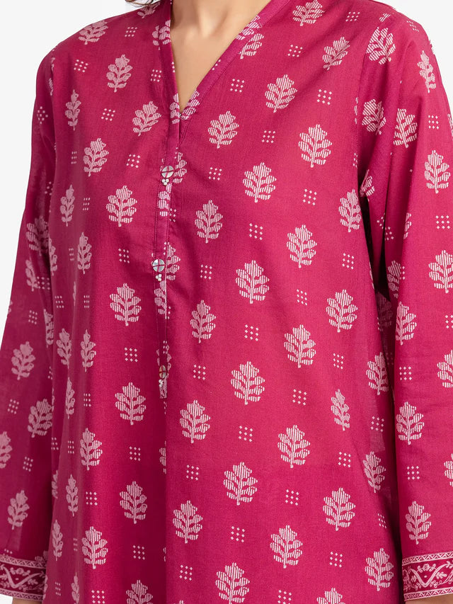 AJ Pret 2Pc Printed Lawn Shirt Trouser