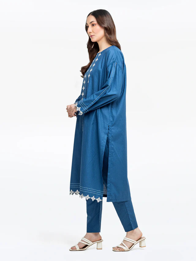 AJ Pret 2Pc Embroidered Dobby Shirt Trouser