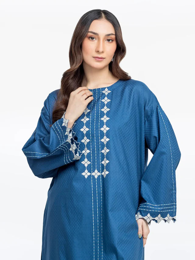 AJ Pret 2Pc Embroidered Dobby Shirt Trouser