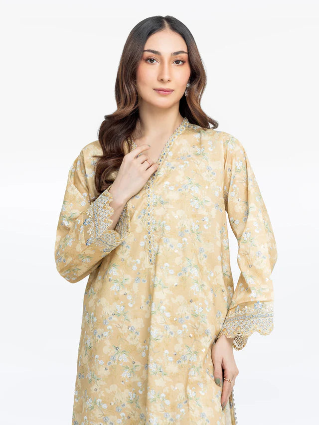 AJ Pret 2Pc Embroidered Dobby Co-Ord Set