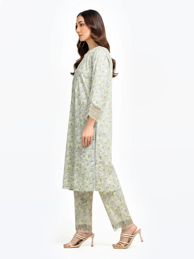 AJ Pret 2Pc Embroidered Dobby Shirt Trouser