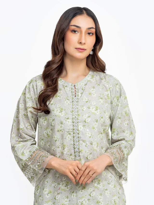 AJ Pret 2Pc Embroidered Dobby Shirt Trouser