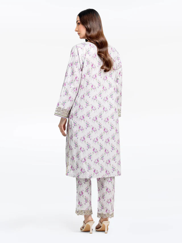 Pret 2Pc Embroidered Dobby Shirt Trouser