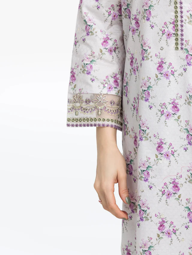Pret 2Pc Embroidered Dobby Shirt Trouser