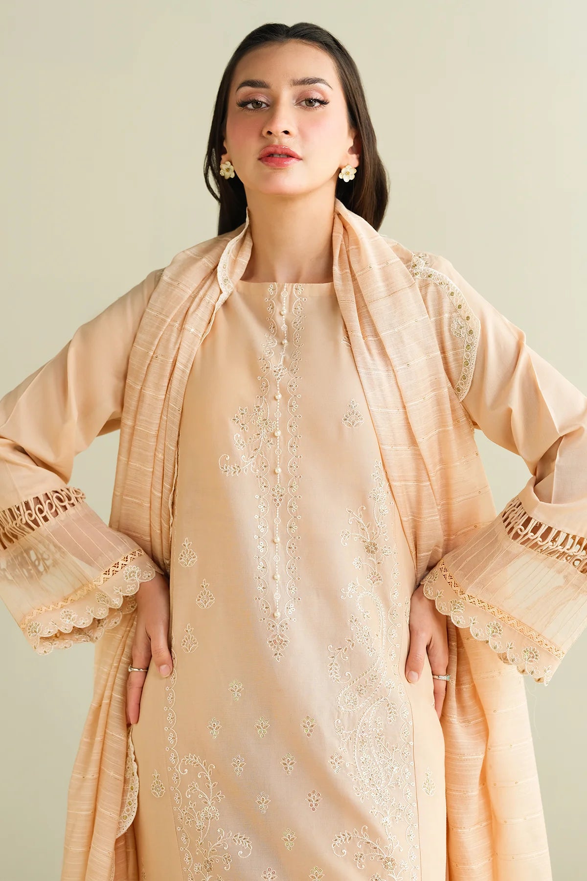 3 Piece - Embroidered Suit