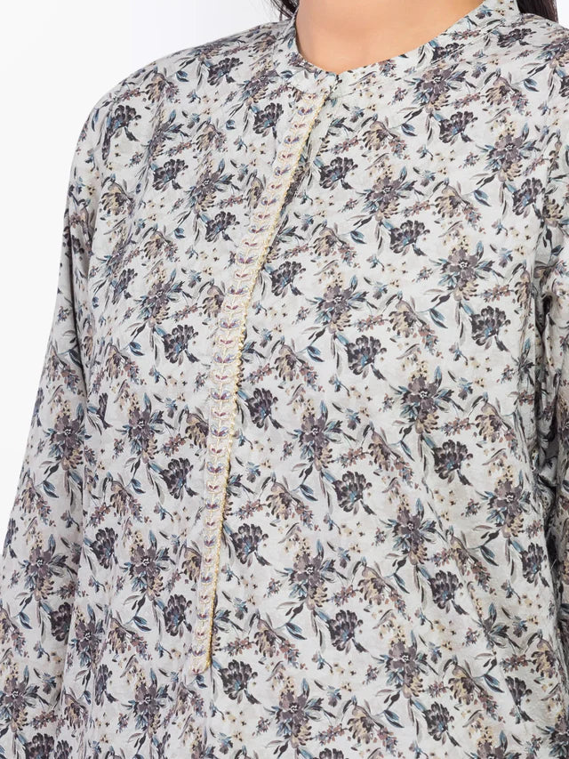 AJ Pret Stitched 2Pc Embroidered Dobby Shirt Trouser
