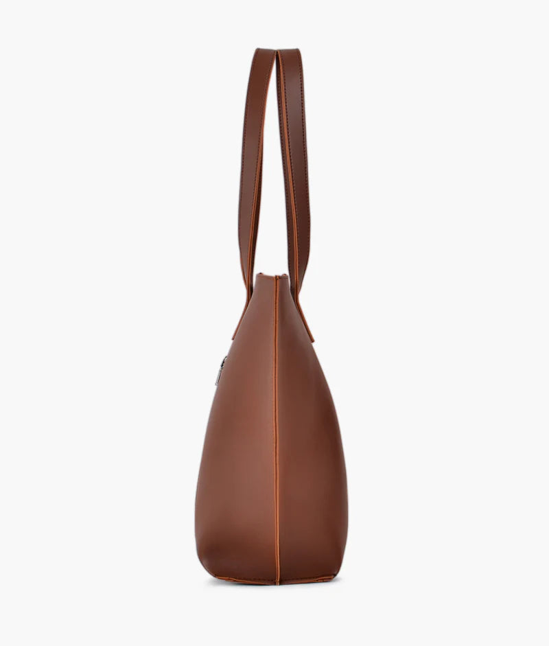 AJ RTW Creation - Horse brown & Dark Brown long handle tote bag