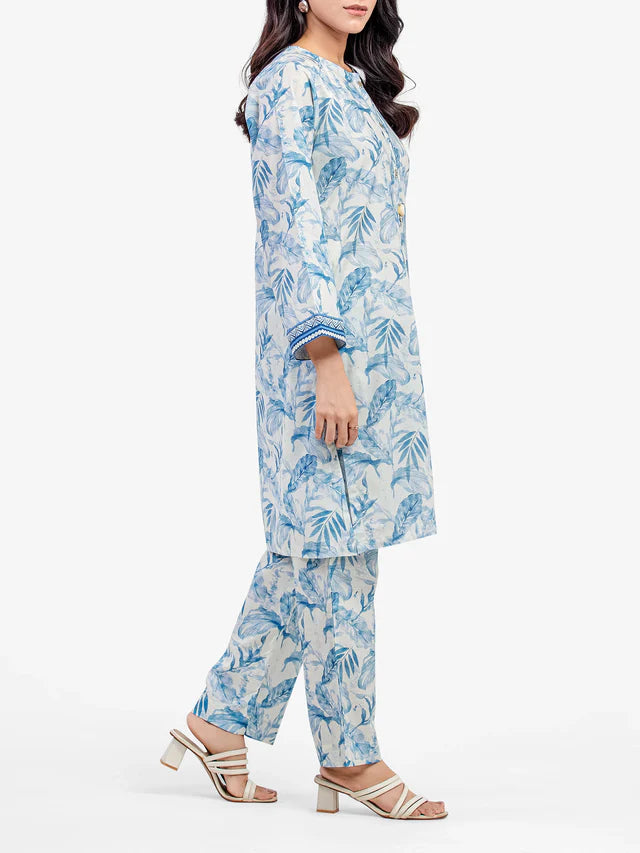 AJ Pret 2Pc Printed Lawn Shirt Trouser