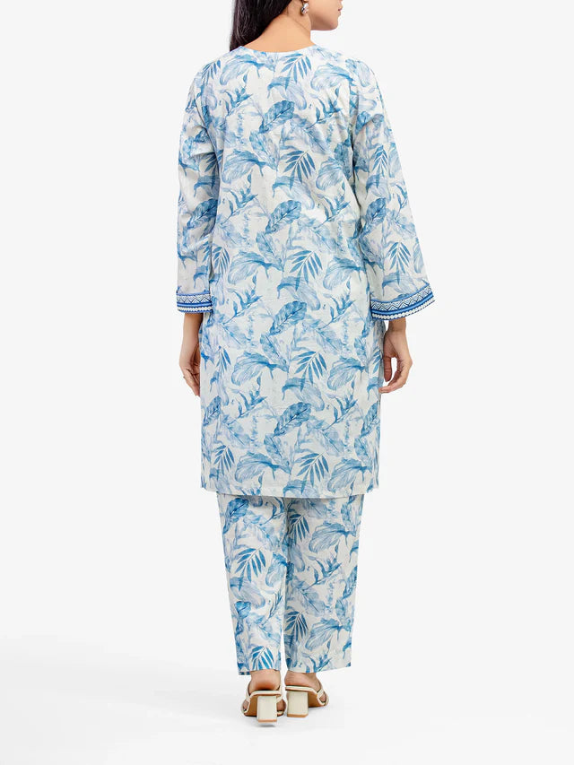 AJ Pret 2Pc Printed Lawn Shirt Trouser