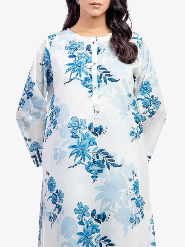 AJ Pret 2Pc Printed Lawn Shirt Trouser