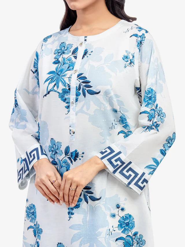 AJ Pret 2Pc Printed Lawn Shirt Trouser