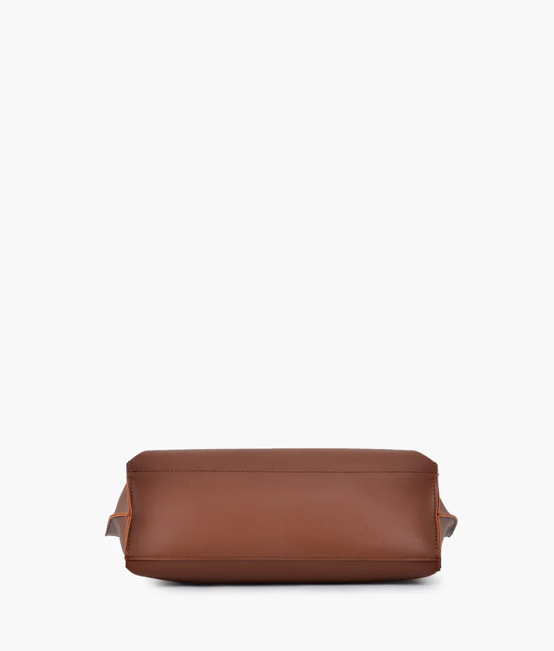 AJ RTW Creation - Horse brown & Dark Brown long handle tote bag