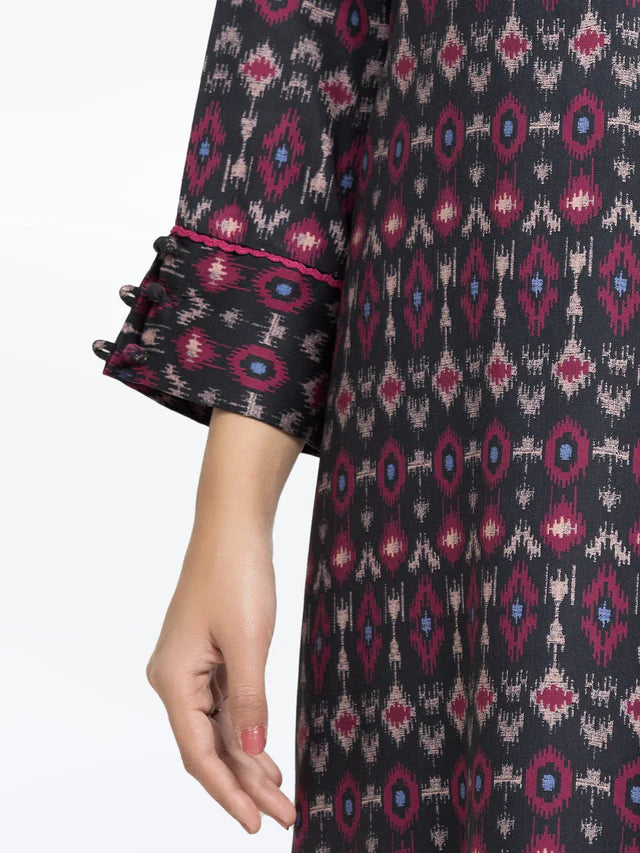 AJ  Pret 2Pc Printed Viscose Co-Ord Set