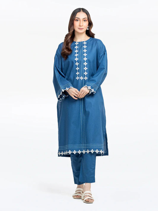 AJ  Pret 2Pc Embroidered Dobby Shirt Trouser