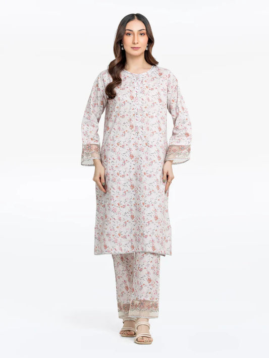 AJ  Pret 2Pc Embroidered Dobby Shirt Trouser
