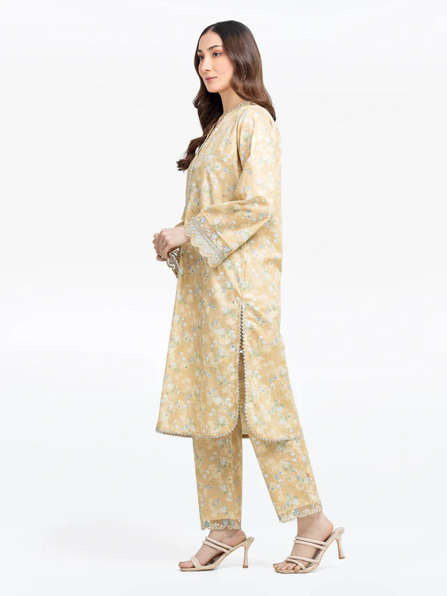 AJ  Pret 2Pc Embroidered Dobby Co-Ord Set