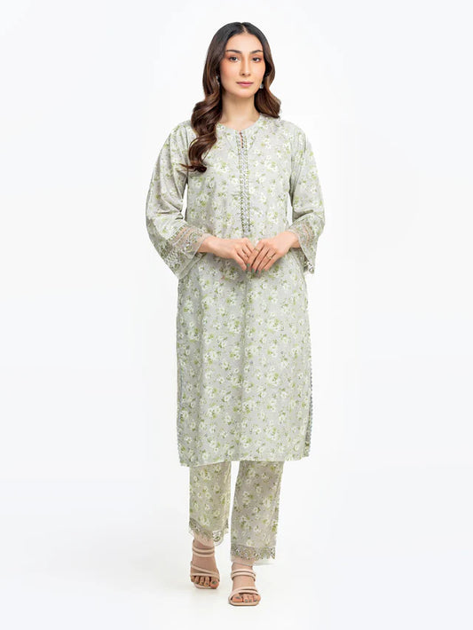 AJ  Pret 2Pc Embroidered Dobby Shirt Trouser