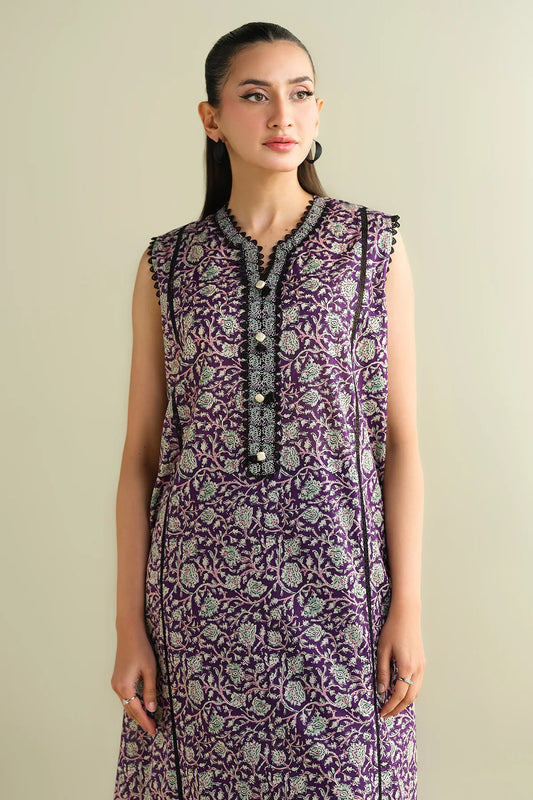 AJ  2 Piece - Printed Embroidered Suit