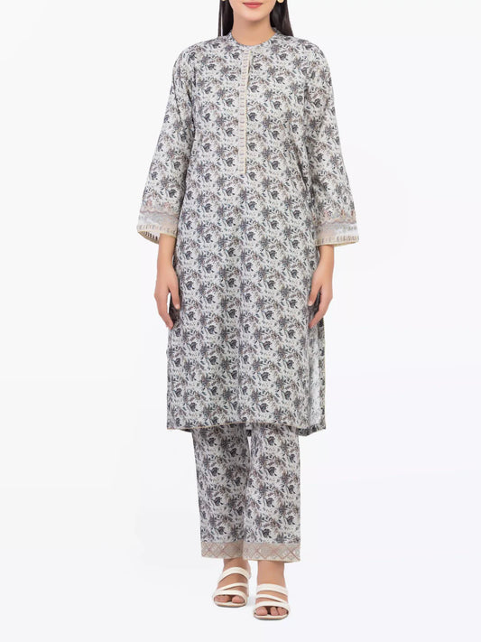 AJ  Pret Stitched 2Pc Embroidered Dobby Shirt Trouser