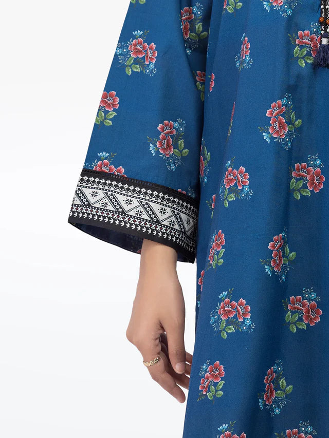 AJ  Stitched Pret 3Pc Printed Cambric Suit
