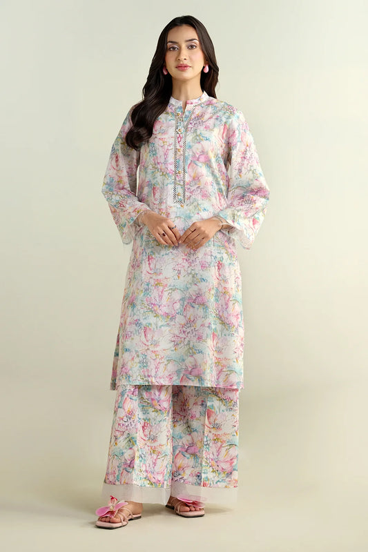AJ   Unstitched 2 Piece - Printed Suit